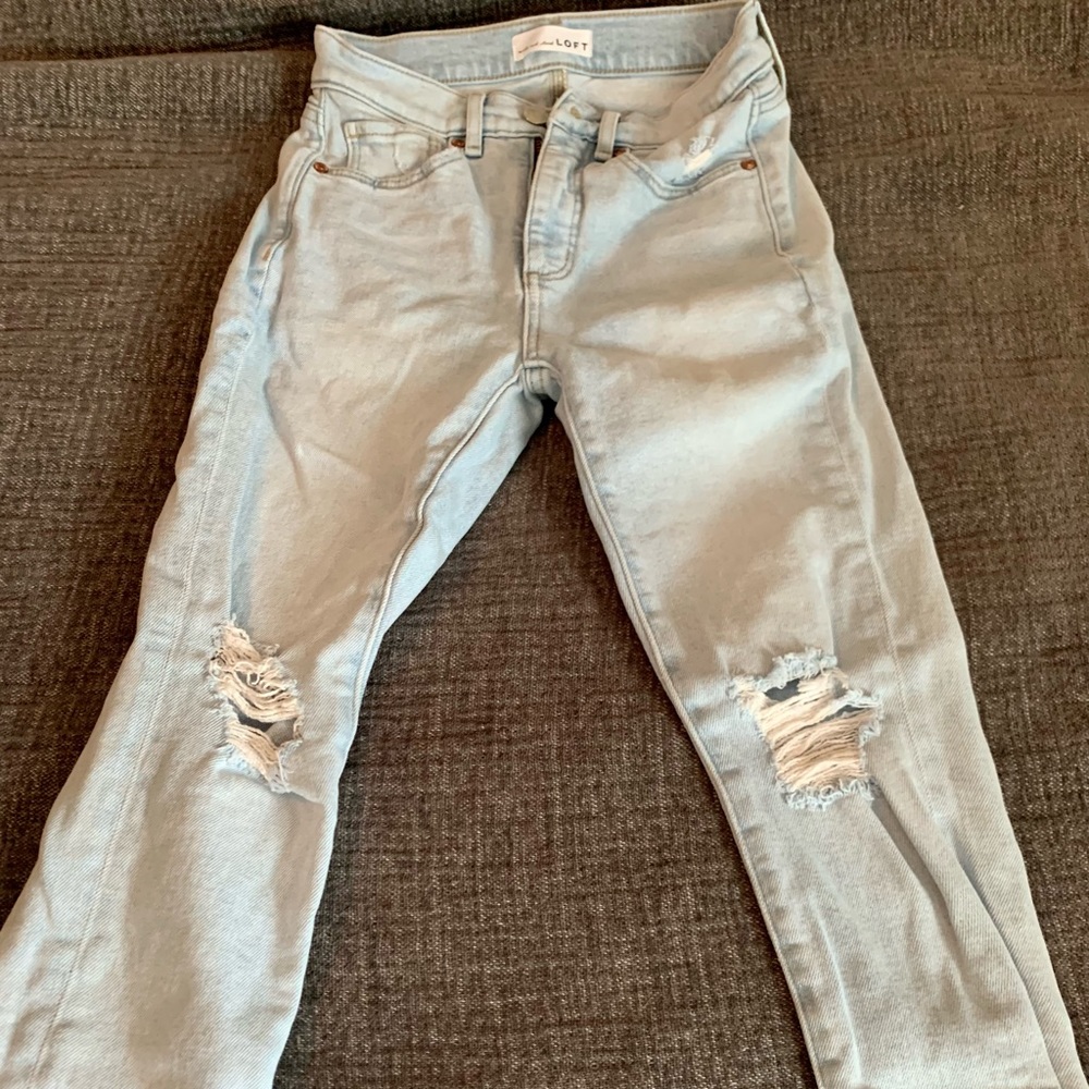 Loft light colored skinny jeans